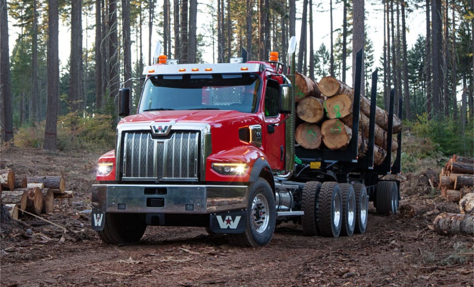 Logging with Western Star Trucks Tracey Road Equipment