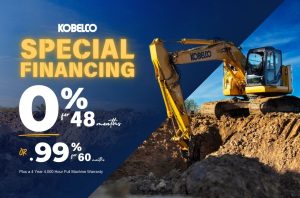 Kobelco Construction: 0% for 48 Month Financing